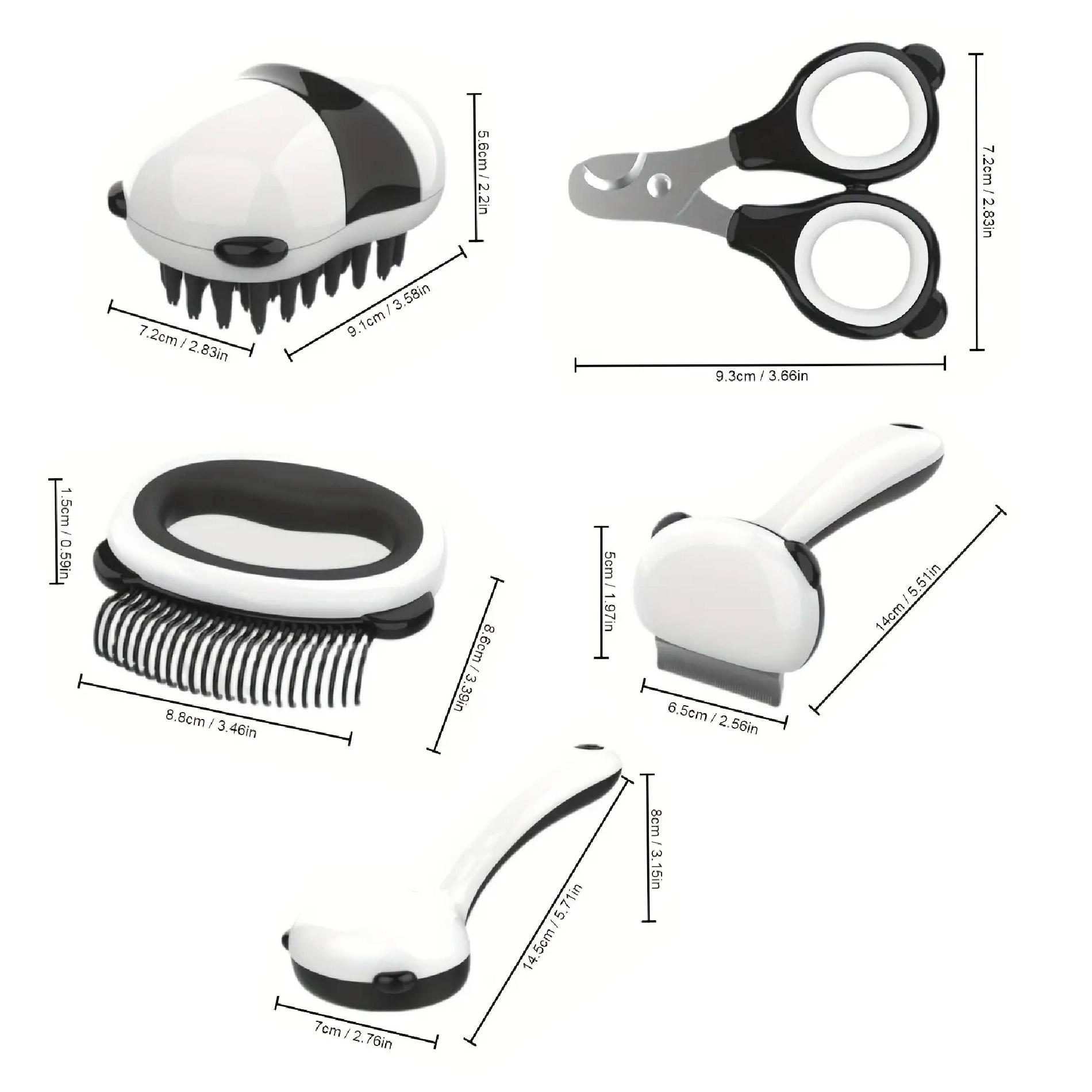 Kit De Cepillos Para Mascotas 7en1